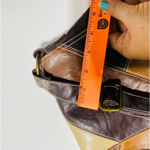 Global Design Concepts Vintage Women’s Leather Patchwork Crossbody Purse♦️ - Picture 6 of 13